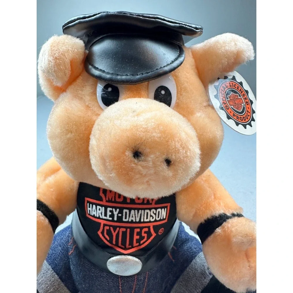 Vintage 1998 Play By Play Harley-Davidson Biker Pig  8